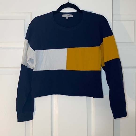 GAZE Block Striped Long Sleeve Tee - Picture 1 of 3